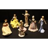 Royal Doutlon HN5322 Pretty Ladies Summer; Royal Doulton HN5323 Pretty Ladies Autumn; Royal