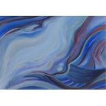 Expressionist School Waves acrylic, 48cm x 68cm