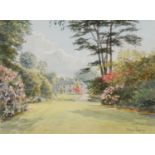 Michael Crawley Country House signed, watercolour, 29cm x 39cm