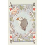 Simon Drew, a pair, Ducks and Fish, The Queen of Spades, signed in pencil, limited edition print,