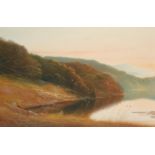 Andrew Grant Kurtis Lakeside signed, oil on canvas, 48cm x 74cm