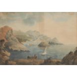 English School (19th century), Ilfracombe in 1800, unsigned, watercolour, 29cm x 32cm