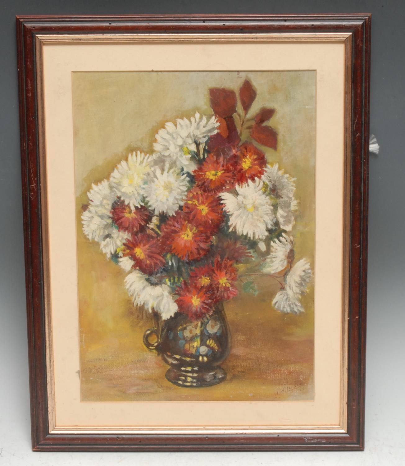 W**H**Luson Still Life, Autumn Flowers signed, oil on canvas, 33.5cm x 24cm - Image 4 of 8