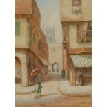 John Millar (fl.1880-1885) Canterbury signed, titled, watercolour, 35.5cm x 25cm