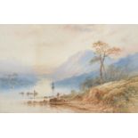 Edwin Earp (late 19th century) River Landscape signed, watercolour, 41cm x 61cm