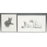 Gary Hodges Wildlife Artist (1954- ), by and after, Polar Bear, monochrome print, signed in