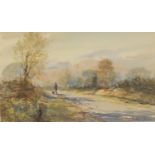 Michael Crawley Long Lane, Derbyshire signed, watercolour, 19cm x 32cm