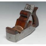 Tools - a 19th century steel and rosewood smoothing plane, by H Slater, Meredith Street,