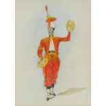 English School (early 20th century) Portrait of a West Indian Military Bandsman, Playing Cymbals