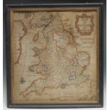 A George III needlework sampler, Map of England and Wales, by Frances Stockdale, Lincoln 178752cm