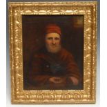 Anglo-Scottish School (19th century) The Miser oil on panel, 24cm x 19.5cm Provenance: ?Barcaldine