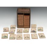 A set of Japanese Uta-garuta playing cards, composed of the Hyakunin Isshu of the Hundred Poets,