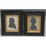 English School (19th century), a silhouette, of a gentleman, bust length facing to sinister, 9.5cm x