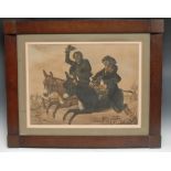 Horse Racing - Comical Caricature - Charles Hunt Snr, by, John Anster Fitzgerald, after, The