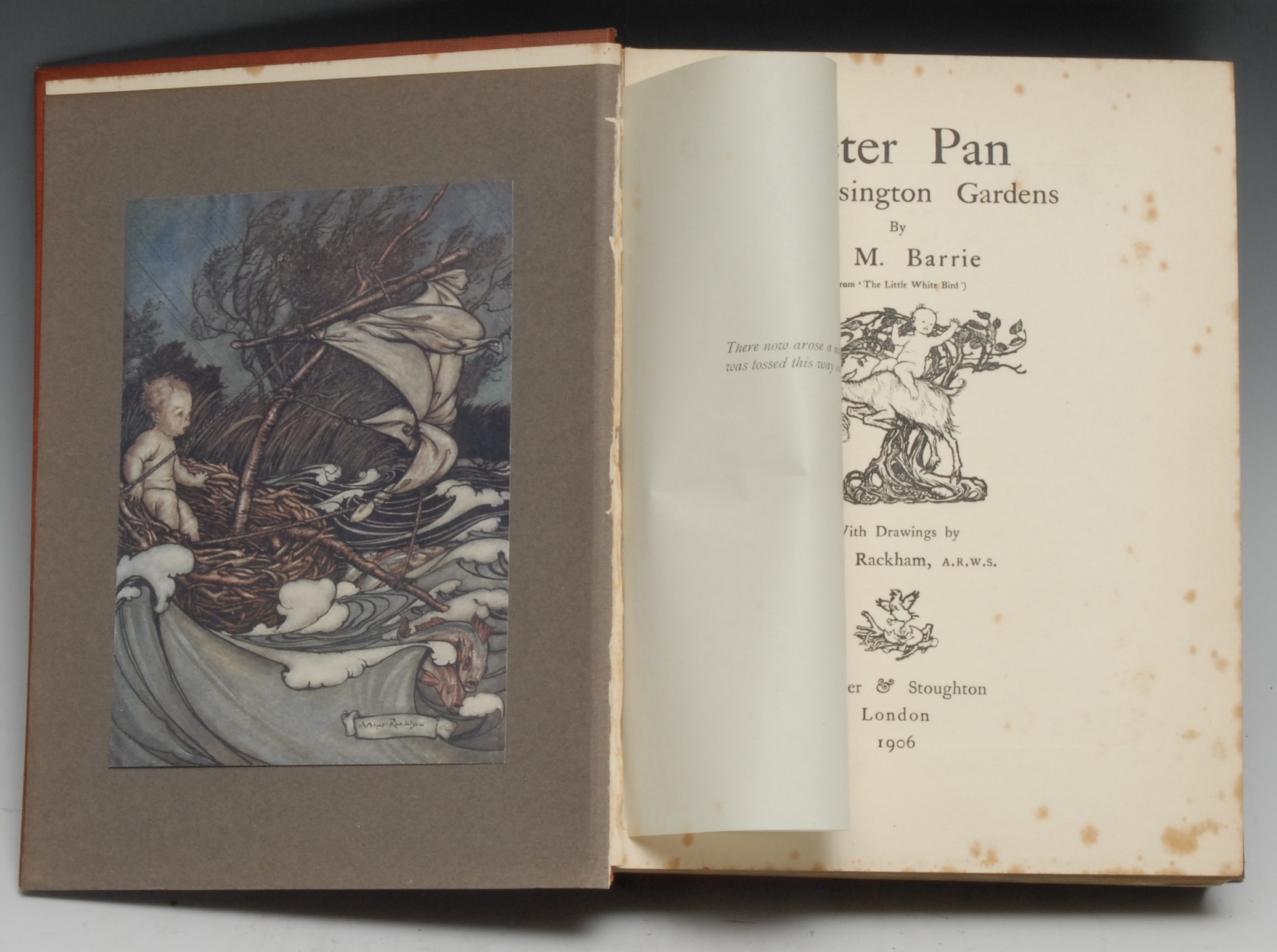 Barrie (J.M.) & Rackham (Arthur, illustrator), Peter Pan in Kensington Gardens, first edition - Bild 2 aus 2