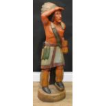 Advertising and Americana - a carved and polychrome painted tobacconist shop figure, of a Native