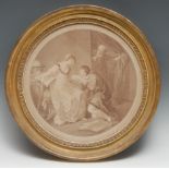 Interior Decoration - an early 19th century furnishing print, after Angelica Kauffman, monochrome