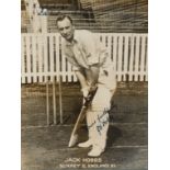 Sport, Cricket - Jack Hobbs, Sir John Berry Hobbs (1882?1963), a signed b/w press photograph while