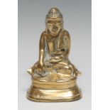 A Chinese bronze Buddha, seated in meditation, 13cm high, early 20th century