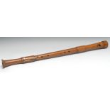 Musical Instruments - a 19th century boxwood bass recorder, 97cm long
