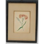 A 19th century embossed kid paper botanical study, by Henry Dobbs of Black Friars, London, 12cm x