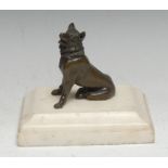 Grand Tour School (19th century), a brown patinated bronze, The Dog of Alcibiades or Jennings Dog,