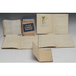 Cookery - a 19th century receipt books, half-filled with ink manuscript recipes, various mid-19th