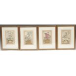 Rex Whistler (1905 - 1944), set of four, The Seasons, Spring, Summer, Autumn and Winter, from The
