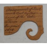 House of Bonaparte - a 19th century fragmentary carving, inscribed in ink manuscript: Fragment of