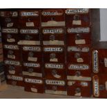 Apothecary Interest - a collection of 19th century loose chemist's pharmaceutical drawers, mostly