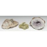 Natural History - Geology, an amethyst quartz geode, 20cm wide, 21cm deep, (1); a large geological