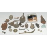 Antiquities - a collection of archaeological finds, from Castle Donnington, Leicestershire,