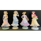 Royal Worcester - a set of four limited edition Four Seasons figurines. Spring, Summer, Autumn,