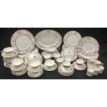 A Coalport Montdore pattern dinner and tea set inc dinner, side plates, tea and coffee cups,