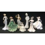 A Coalport figure, Carole; others Tess; Serenity; others Royal Doulton, Spode etc (7)
