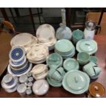 A Woods Ware Beryl green part dinner and tea service; other tableware inc Midwinter Stonehenge Moon;