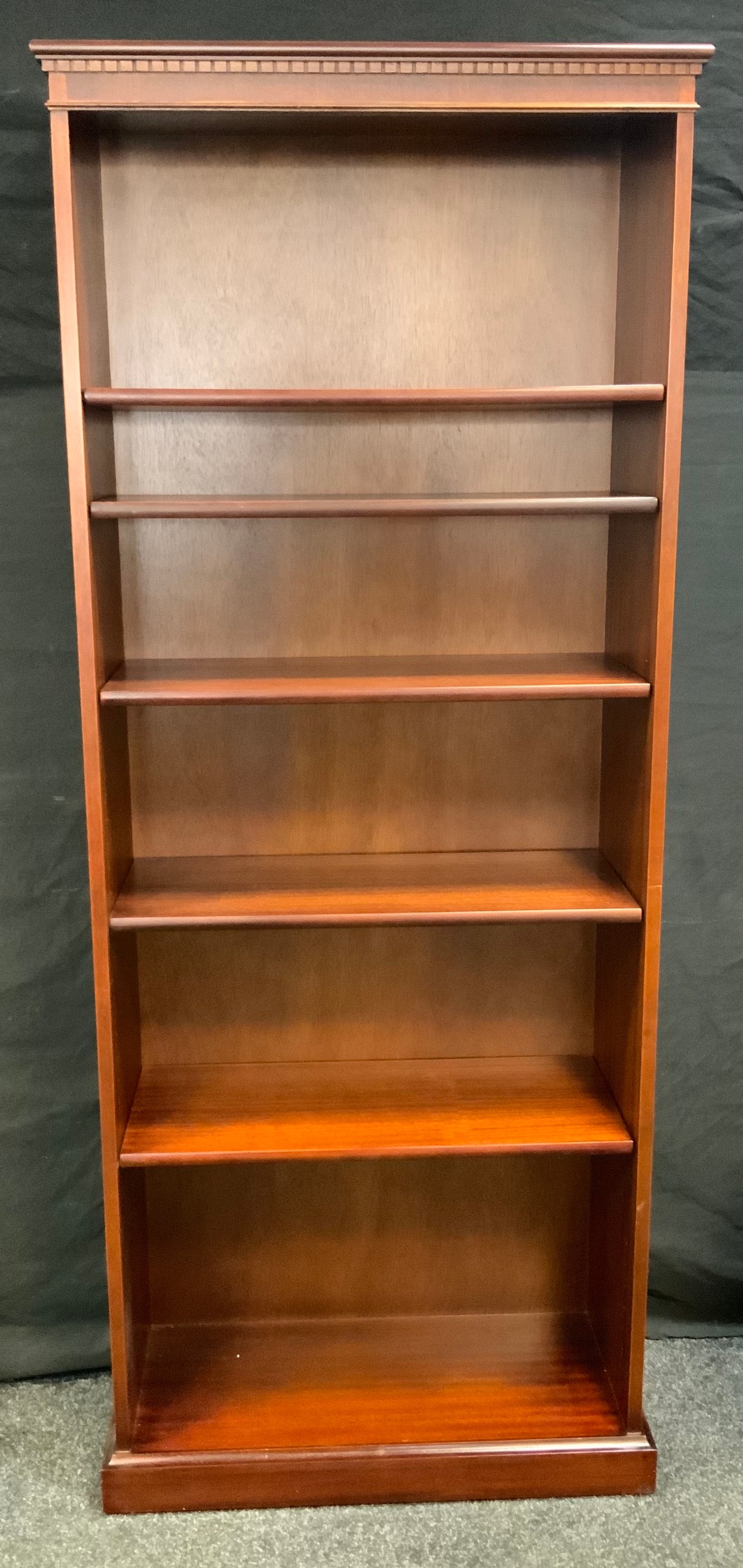 A reproduction mahogany demi-lune side table, half gallery above a single cockbeaded drawer, - Image 3 of 4