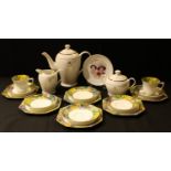 A Royal Paragon floral printed tea set, replica of one produced for HM The Queen; a commemorative