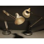 A retro Anglepoise type table lamp, c.1980; another similar (2)