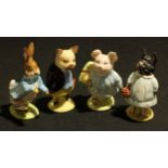 Four Beatrix Potter figures, Little Pig Robinson, Pigling Bland, Pigwig and Peter Rabbit (4).