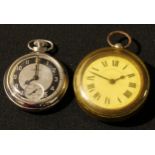 A 1951 Festival of Britain Ingersol Triumph pocket watch; a railway pocket watch (2)