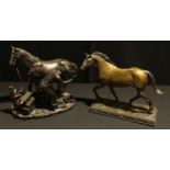 A Franklin Mint horse model, Poised For Glory, by Dr Robert Taylor, dated 1992, 18cm high, plaque to