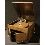 A table top gramophone cabinet
