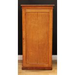 A late Victorian oak estate office enclosing filing cabinet, slightly oversailing rectangular top