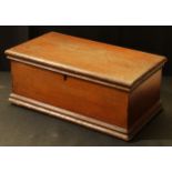 A miniature 19th century pine blanket chest