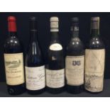 Wines - Leroy d'auvenay bourgogne 1971; Barton & Guestier, Pontet Latour 1974; Marques de Riscal