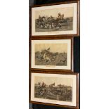 Alfred Strutt, by and after, a set of three coloured engravings; 'Any Port in a Storm', 'Not