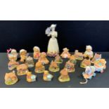 A Cherished Teddies model Ella; others Abygail, Brooke, Iris etc; Lilliput lane cottages;