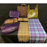 Fashion & Textiles - an Orla Kiely floral handbag; others Lulu Guinness, Pierre Cardin etc; Burberry