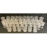 An Edinburgh Crystal glass Thistle pattern glasses suite inc eight highball tumblers; pair of